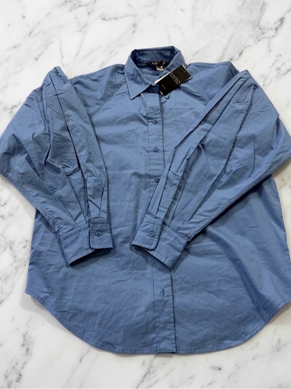 Lauren Ralph Lauren
Women's Cotton Poplin Blouson-Sleeve Shirt - Picture 4 of 8